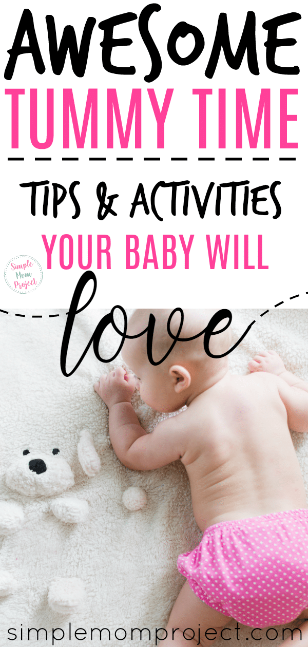 Check out this post for amazing benefits of tummy time, when you should start, terrific tips to get your baby to fall in love with tummy time and SUPER FUN playful activities. Plus, print your free tummy time milestone chart!