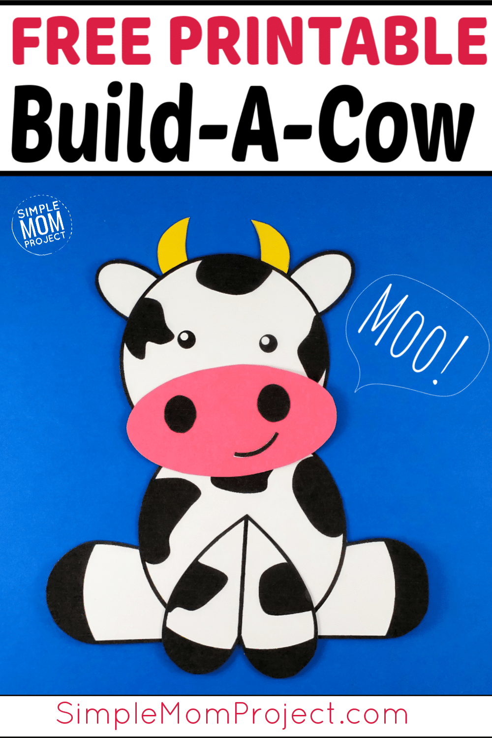 Farm Animal Crafts - Cow Pin