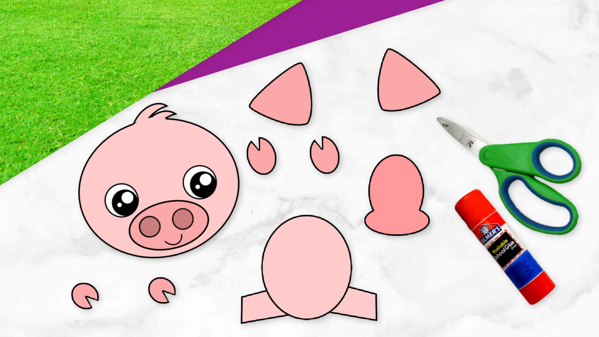 Free Printable Pig Craft Activity for Preschoolers pig craft for toddlers and pig craft for kindergartners