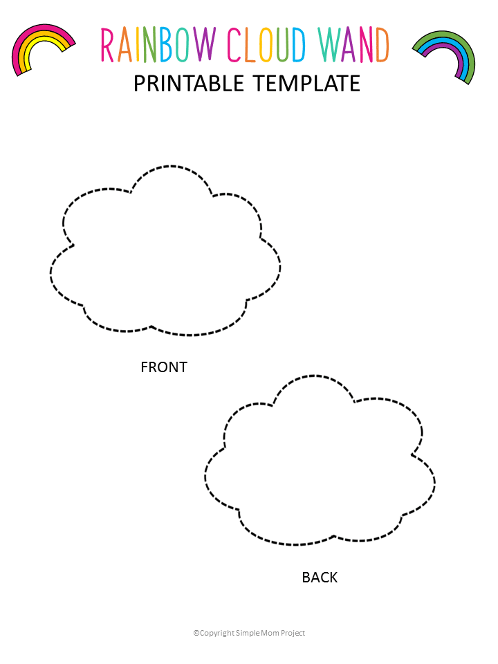 Rainbow Cloud Wand Template