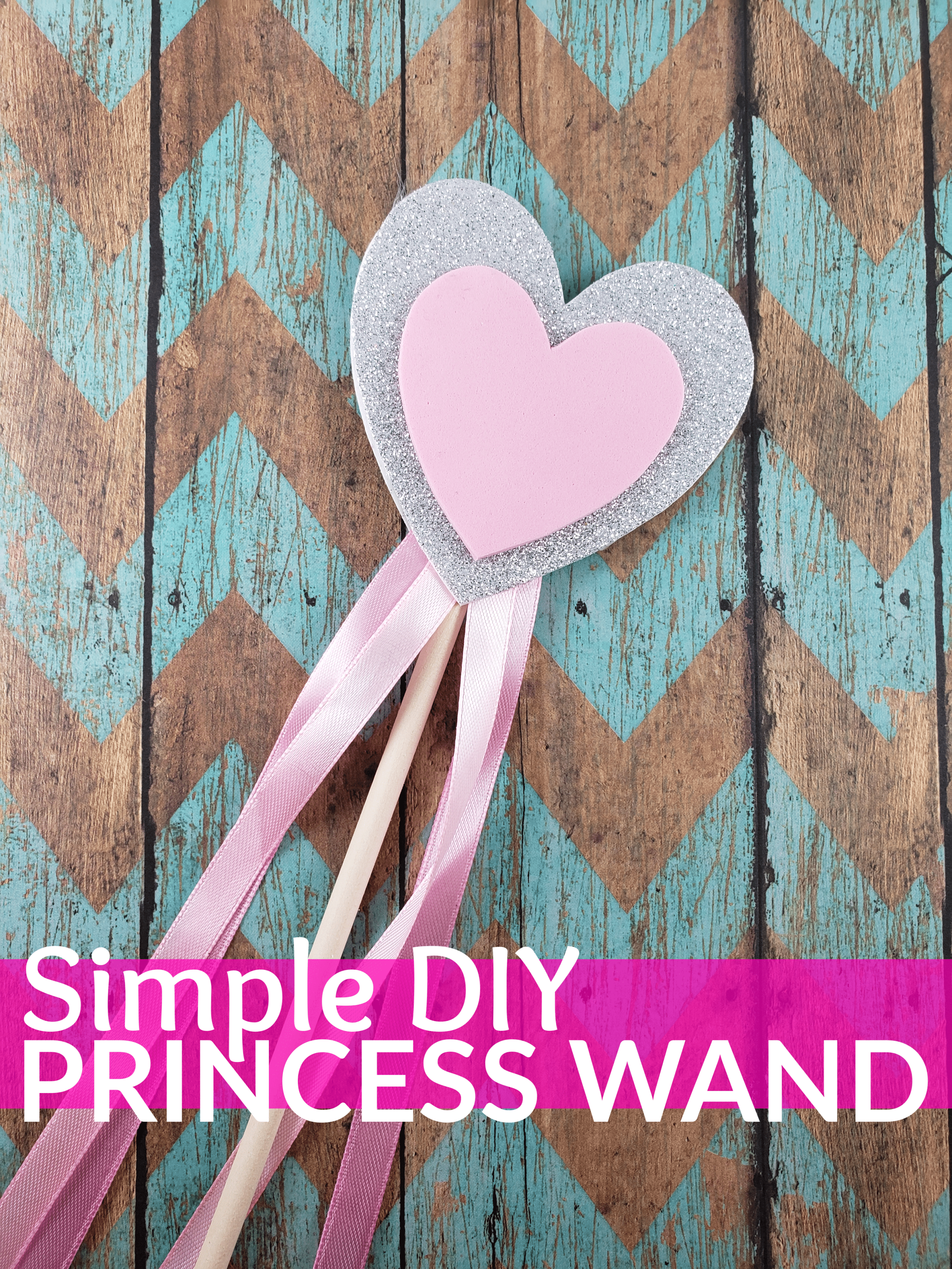 Simple DiY Heart Princess Wand Pin