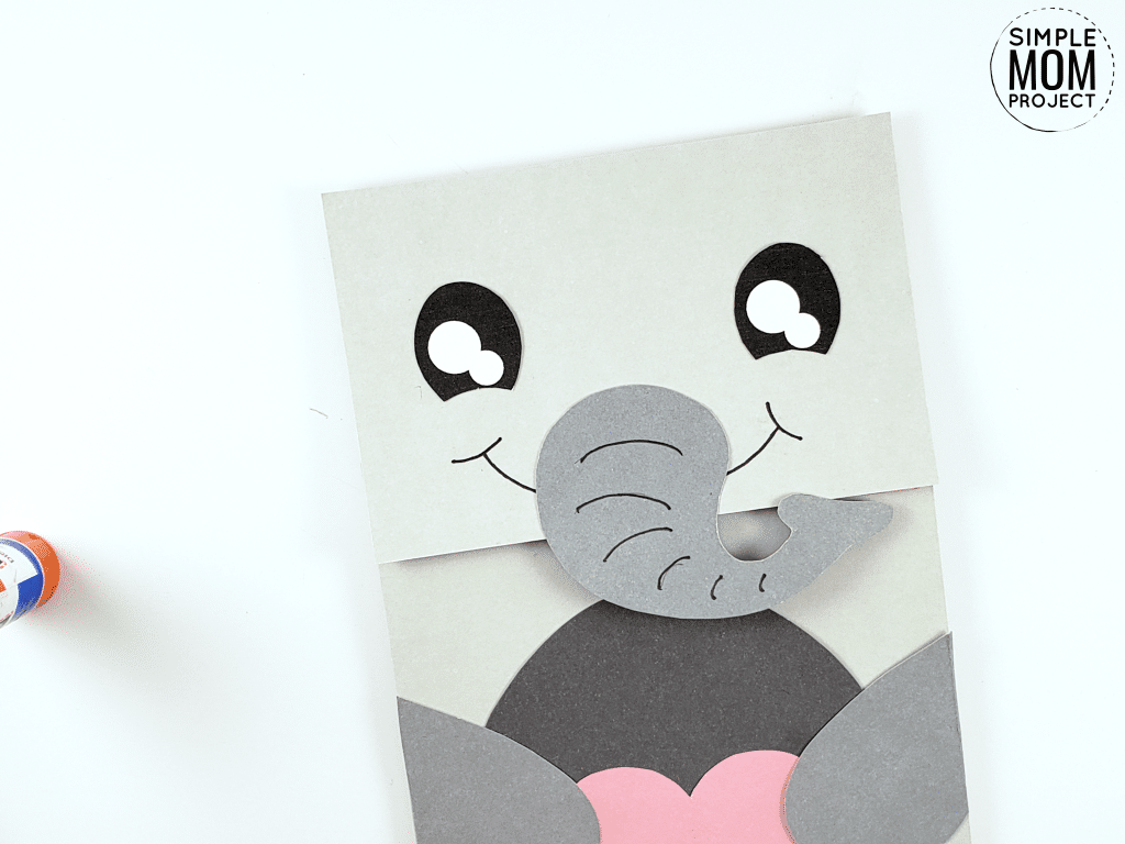 Paper Bag Elephant Craft for Preschoolers, Kids and toddlers free template