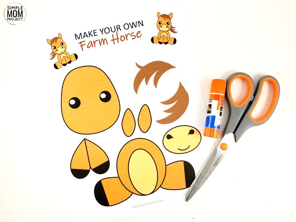 Horse Craft for Kids, toddlers and preschoolers step 1