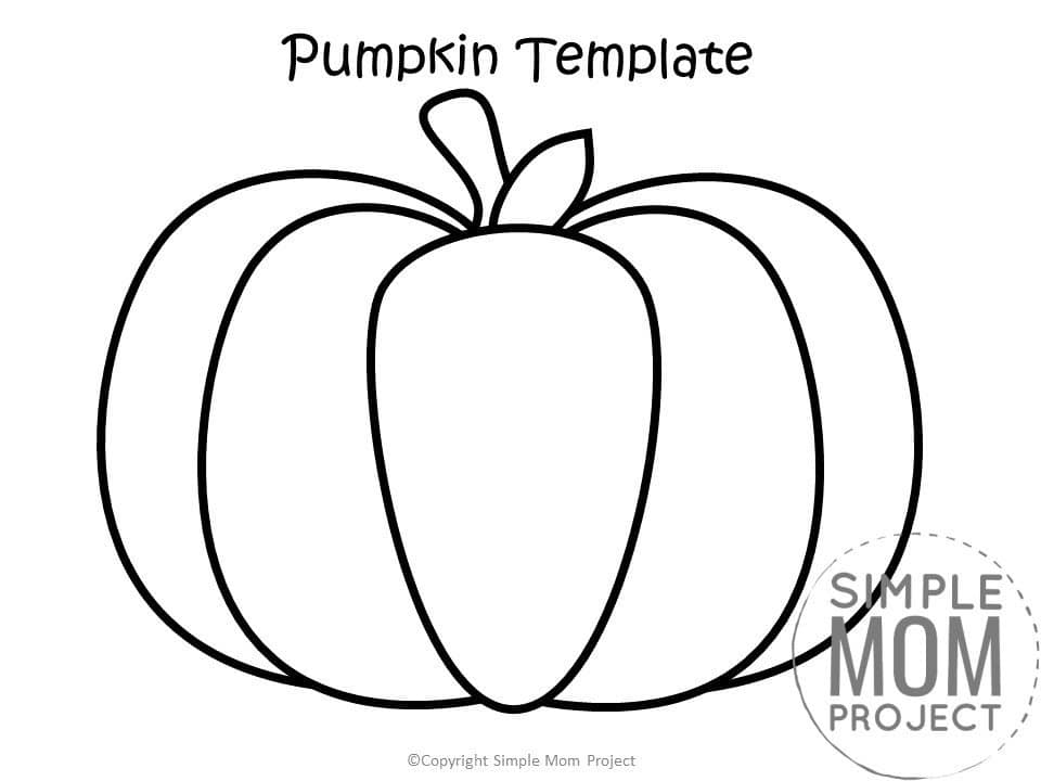 Free Printable Autumn and Fall Pumpkin Template, Stencil and Pattern