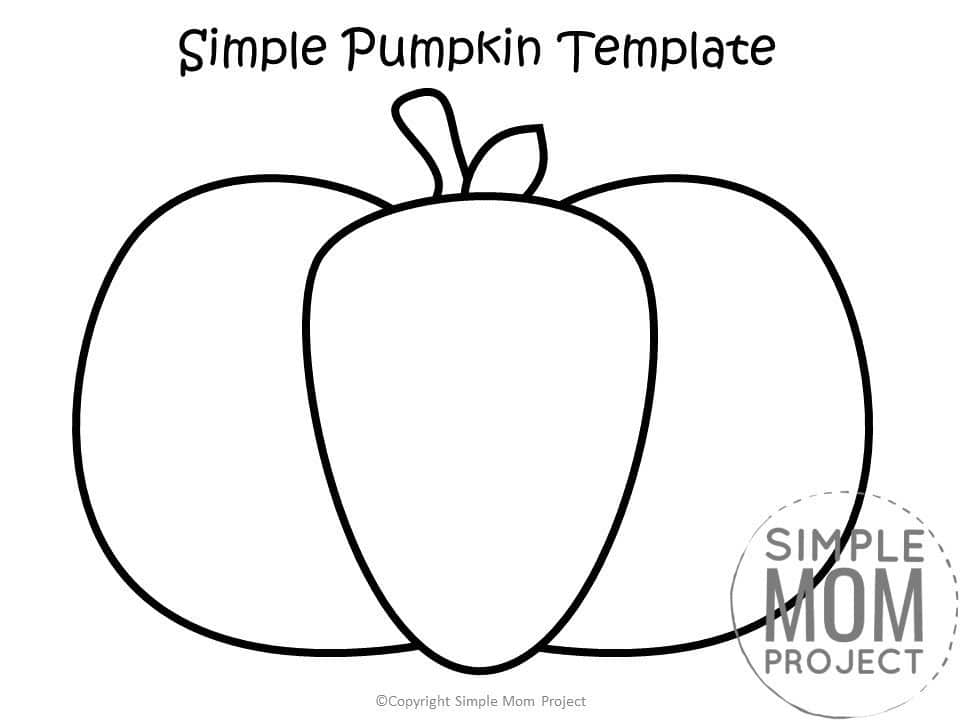 Free Printable Autumn and Fall Pumpkin Template, Stencil and Pattern