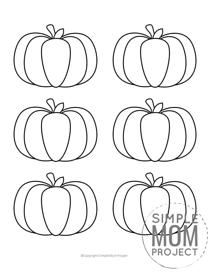 Free Small Printable Autumn and Fall Pumpkin Template, Stencil and Pattern 2