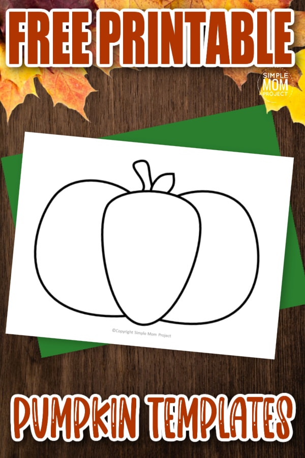 Free Printable Pumpkin Template Outline Stencil for fall Crafts Simple