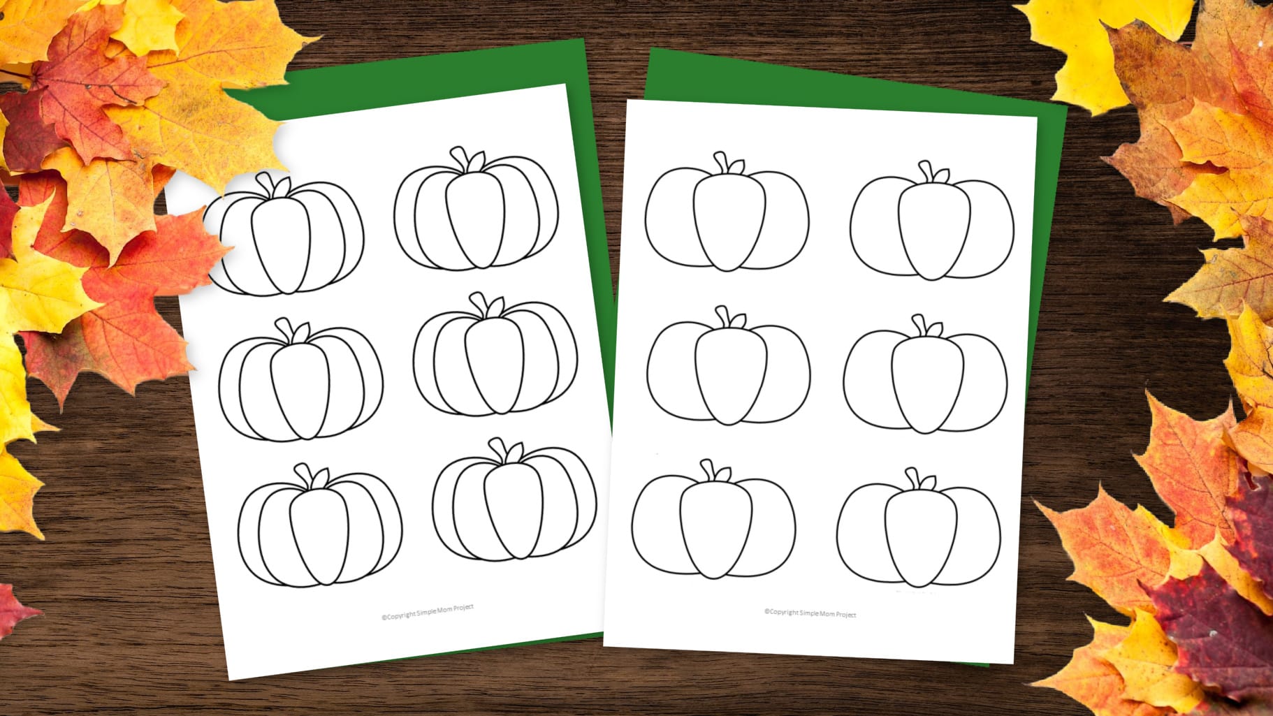 Free Printable Pumpkin Template Outline Stencil for fall Crafts Simple 