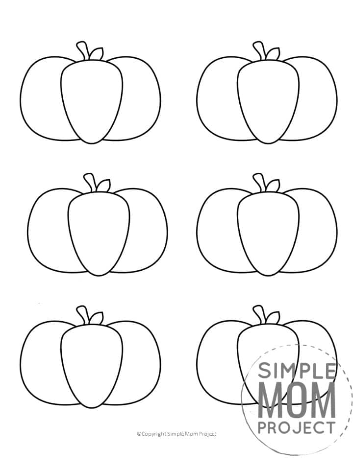 Free Small Printable Autumn and Fall Pumpkin Template, Stencil