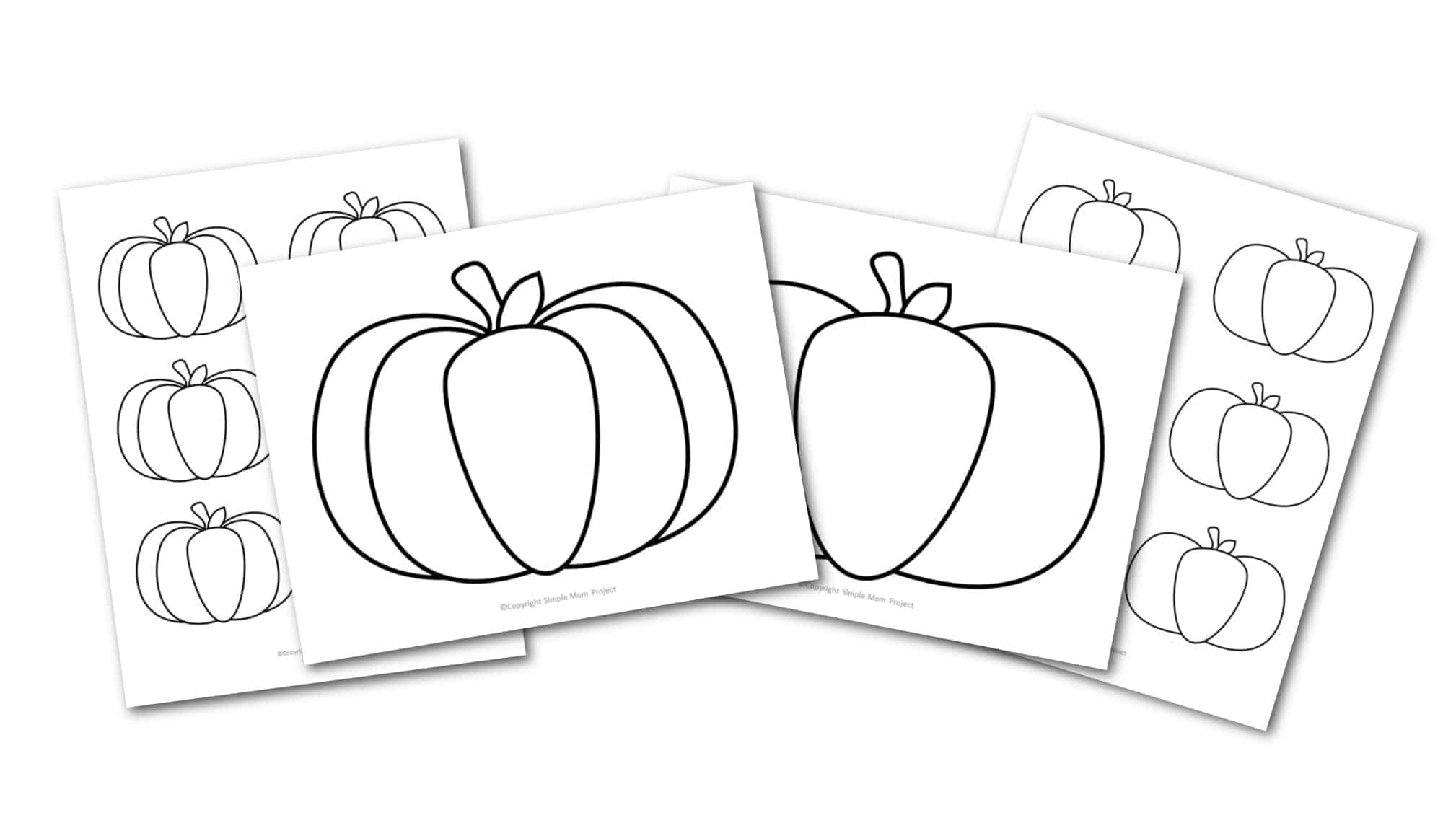 Free Printable Large Pumpkin Outline Template for fall Crafts Simple