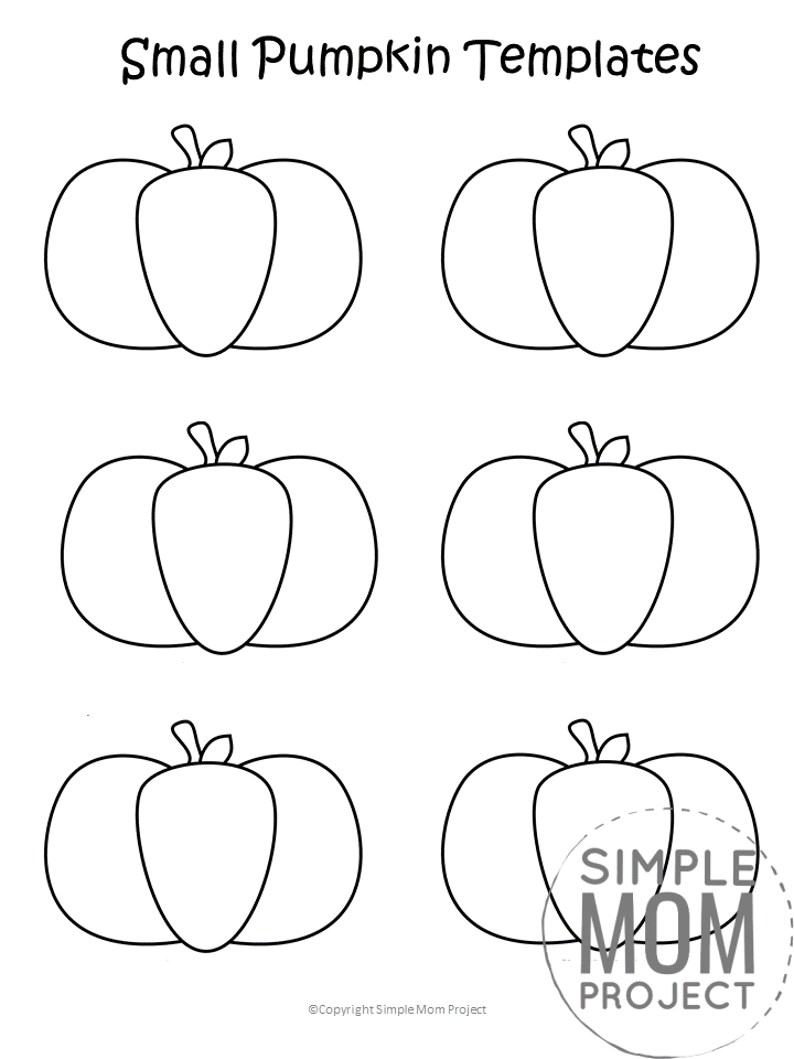 Free Small Printable Autumn and Fall Pumpkin Template, Stencil and Pattern 2
