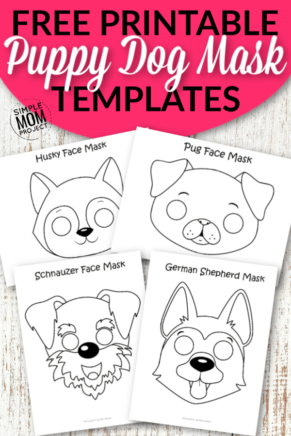 Free Printable Dog Face Mask Coloring Pages for Kids
