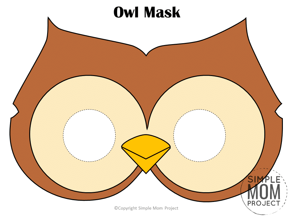 Free Printable Owl Mask Template for Kids