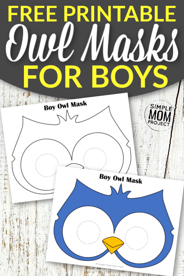 Free Printable Owl Mask Templates for Boys