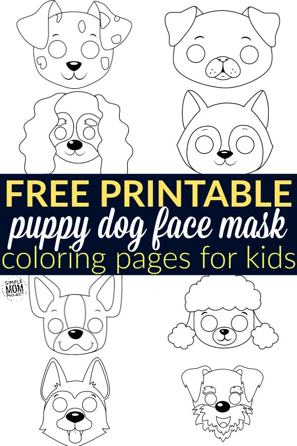 Free Printable Puppy Dog Mask Coloring Pages for Kids