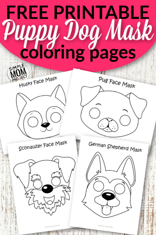Free Printable Puppy Dog Mask Outline Coloring Sheets for Kids