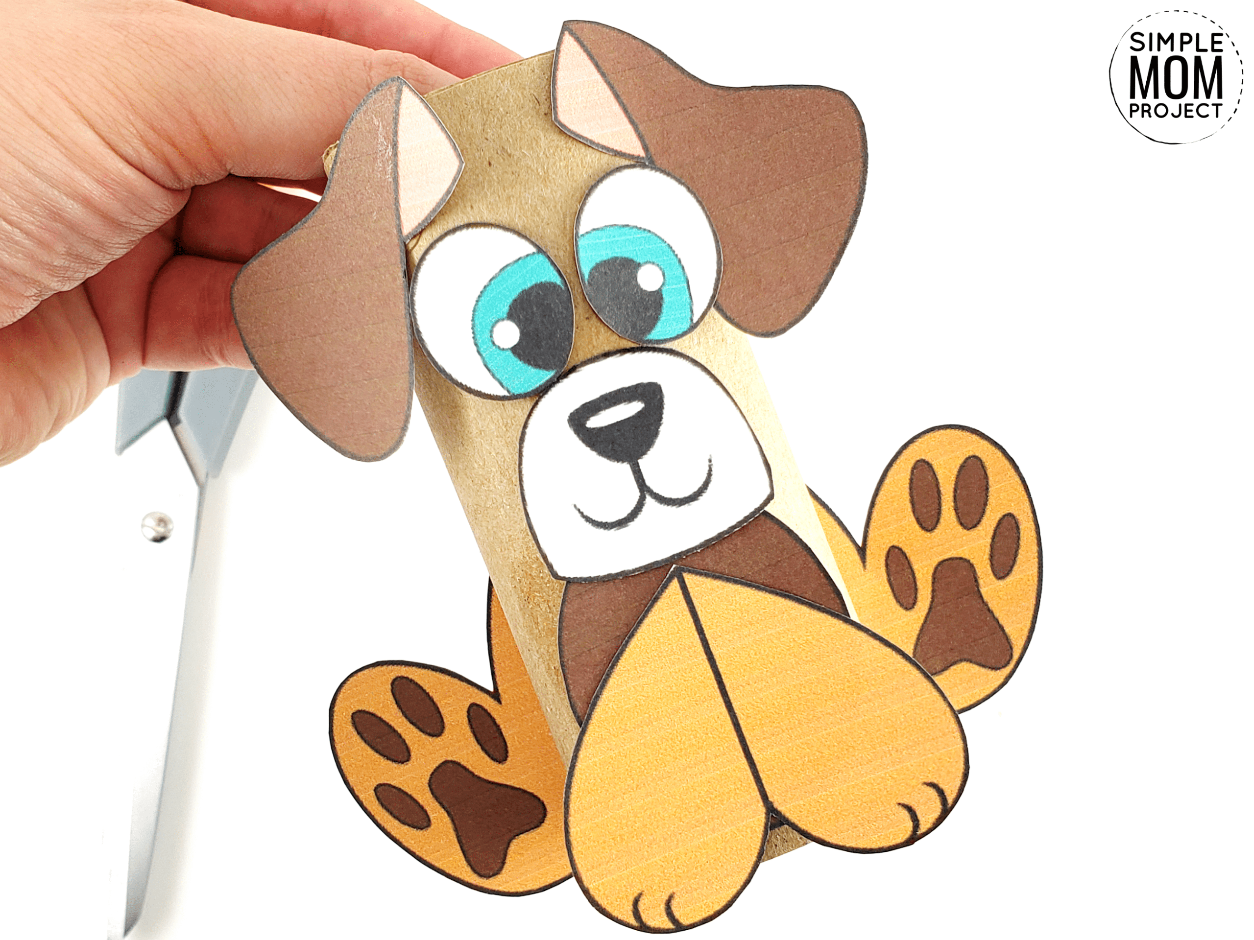Free Printable Toilet Paper Roll Dog Craft for Kids, Preschoolers and toddlers