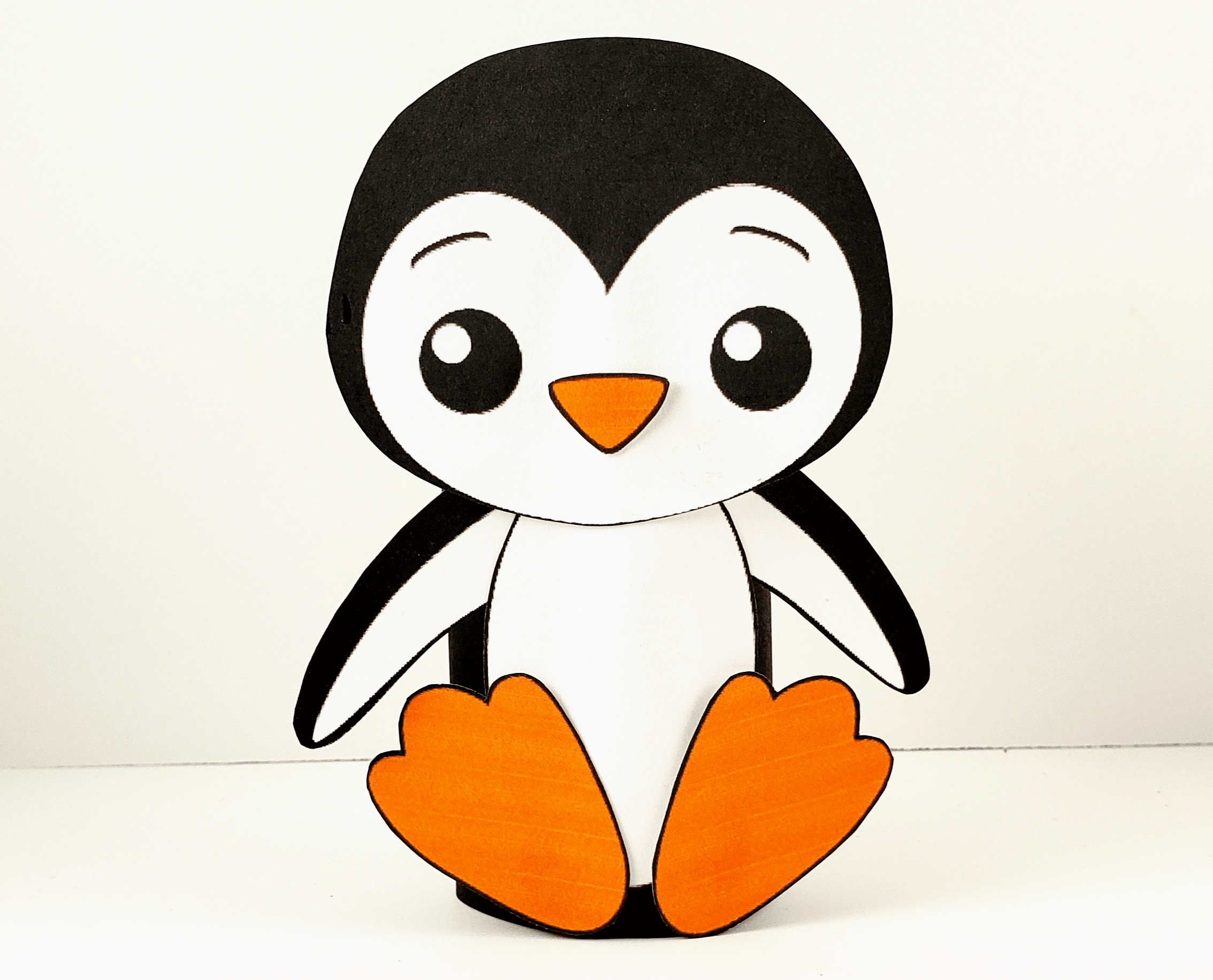 Toilet Paper Roll Penguin Craft for toddlers, preschool and kindergarten age kids