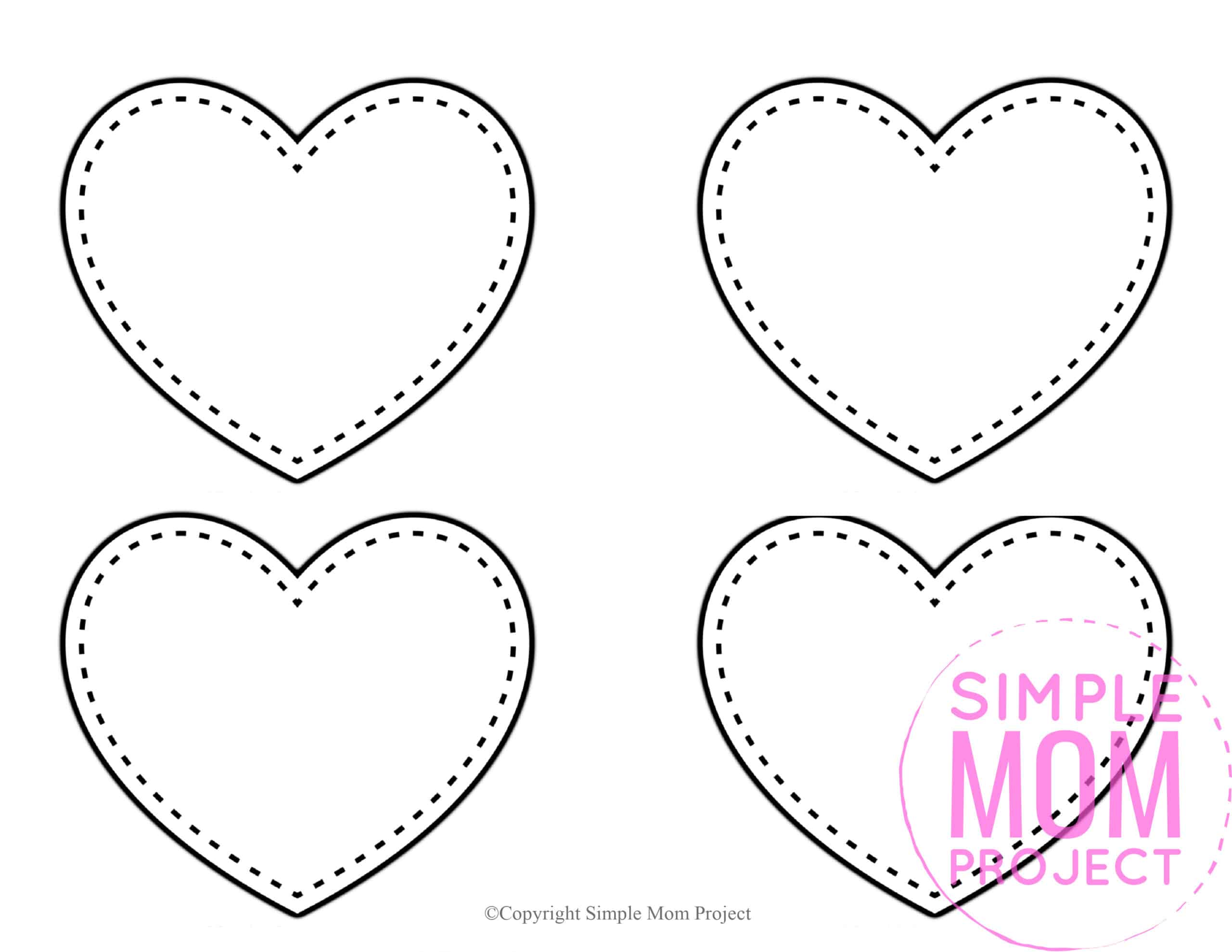 Free Printable Small Shape Heart Template heart stencil heart cut out heart outline