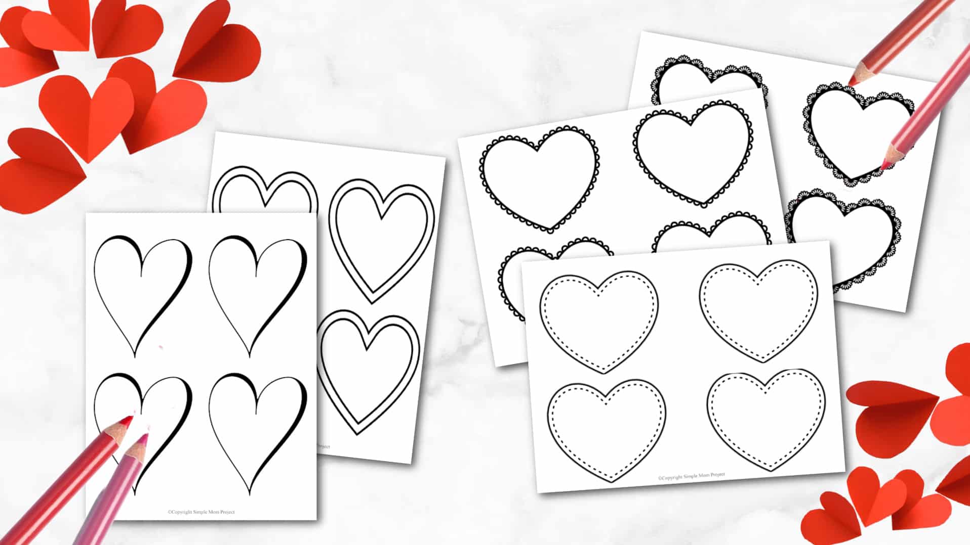 Free Printable Small Shape Heart Template heart stencil heart cut out heart outline 
