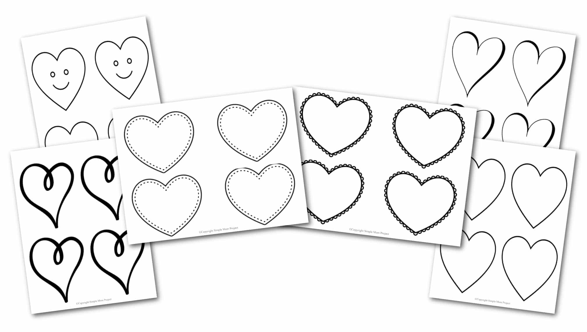 Free Printable Small Shape Heart Template heart stencil heart cut out heart outline 