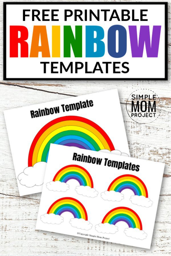 Click and print these FREE rainbow templates with various sizes from large to small; from blank to colored, these rainbow templates are perfect for kids of all ages. Use them as coloring pages, rainbow tea party invitations or fruit loop activities. #Rainbow #RainbowTemplates #RainbowCrafts