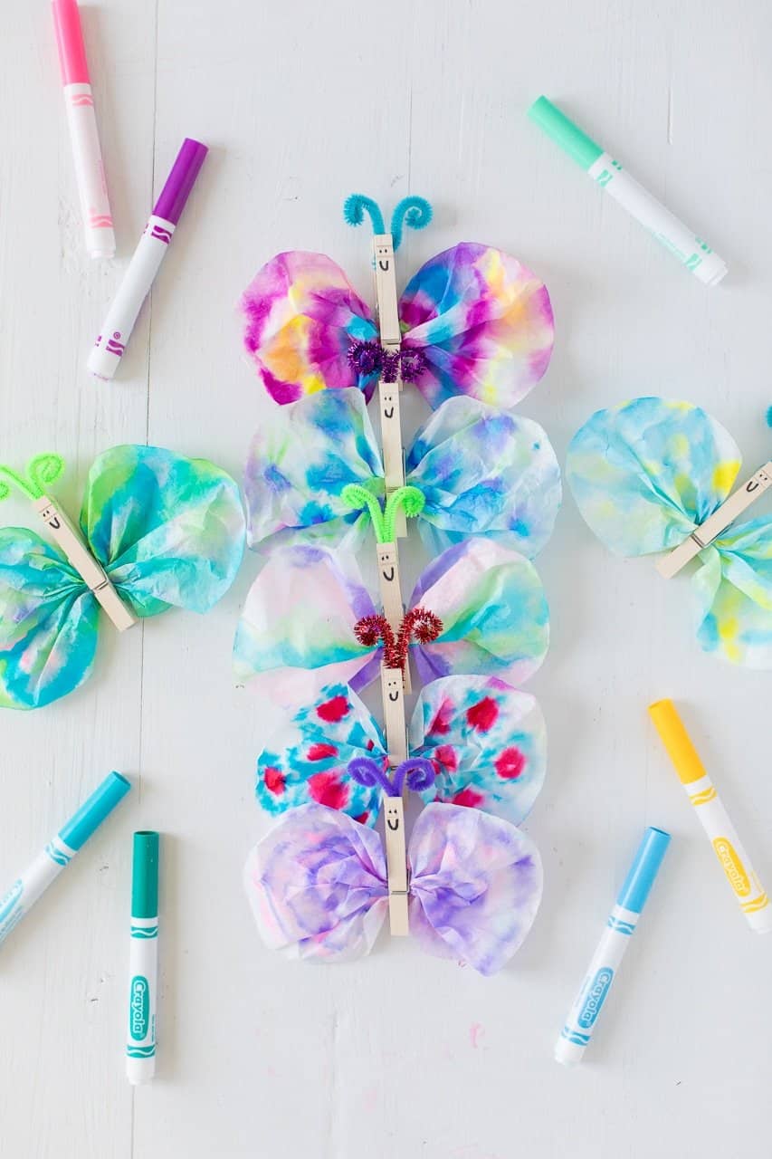 Fun and adorable spring and summer butterfly crafts for kids, preschoolers and toddlers