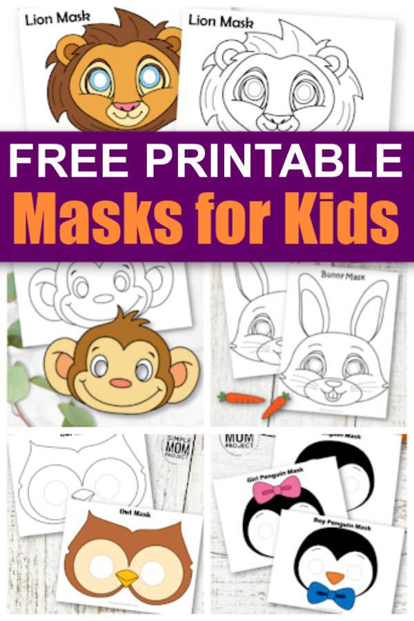Free Printable Animal Mask Crafts for kids 2