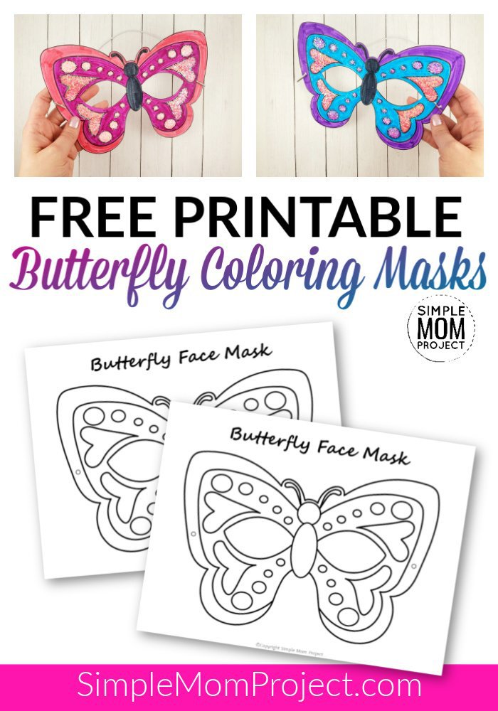 Free Printable Butterfly Mask Template Coloring Activity