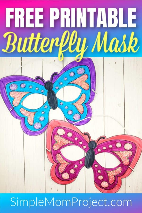 Free Printable Butterfly Mask Template Coloring Activity