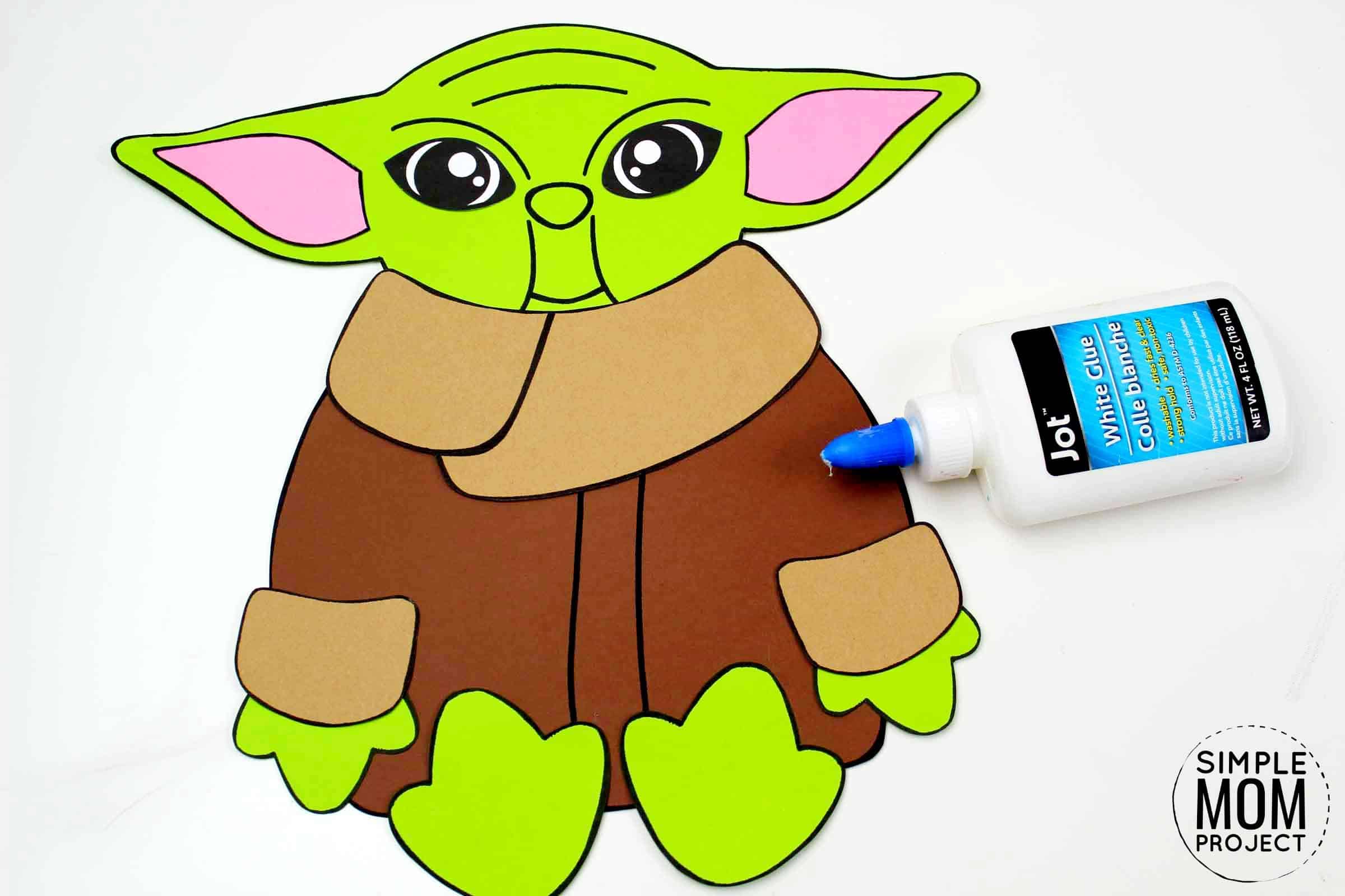 Free Printable Star Wars Baby Yoda Craft for Kids, Preschoolers and toddlers 5