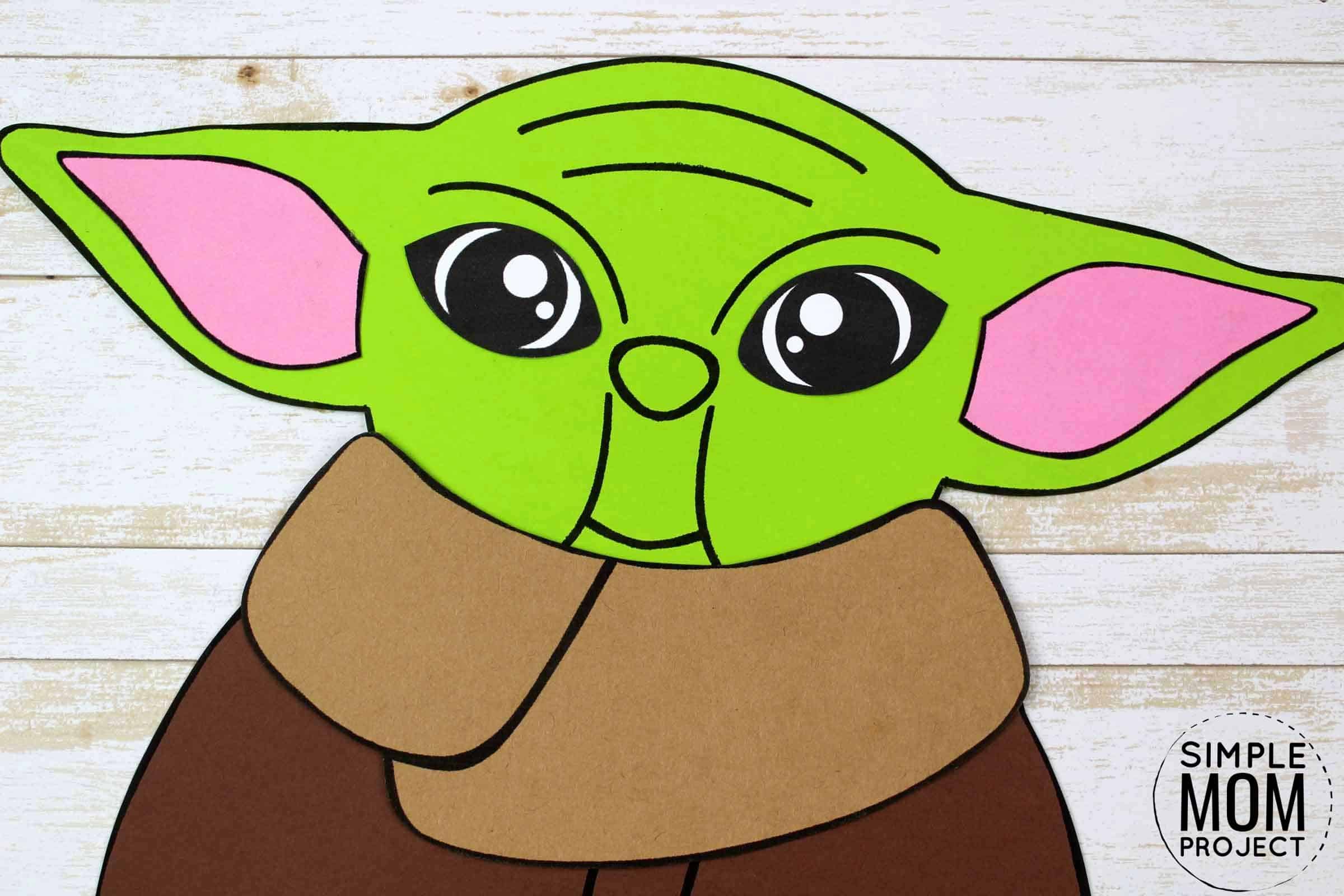 Free Printable Star Wars Baby Yoda Craft for Kids, Preschoolers and toddlers 6