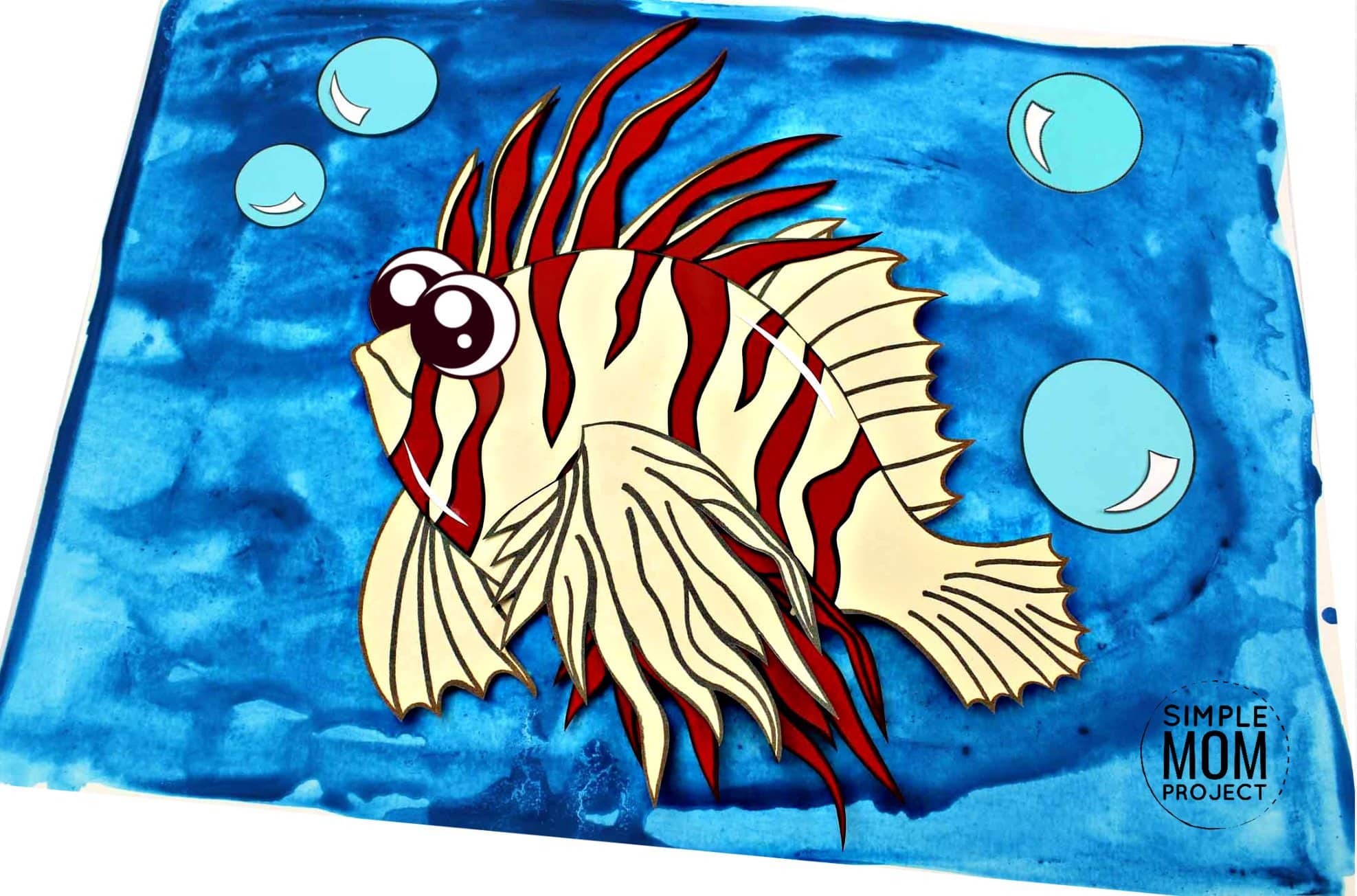 Free Printable Lionfish Ocean Animal Craft for Kids, preschoolers and toddlers