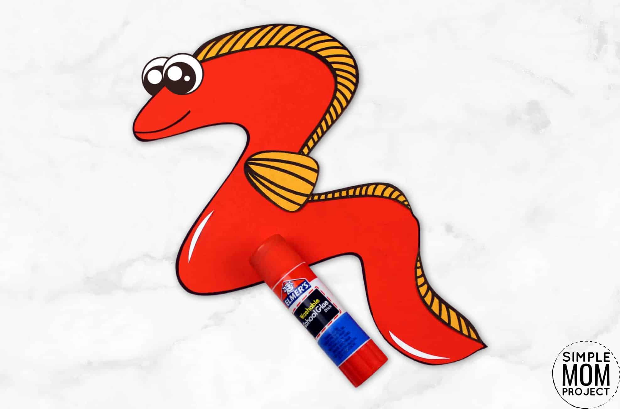 Free Printable Ocean Animal Eel Crafts for kids of all ages, including preschoolers and toddlers 5
