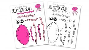 Free Printable Ocean Animal Jellyfish Crafts for kids of all ages, including preschoolers and toddlers jellyfish template