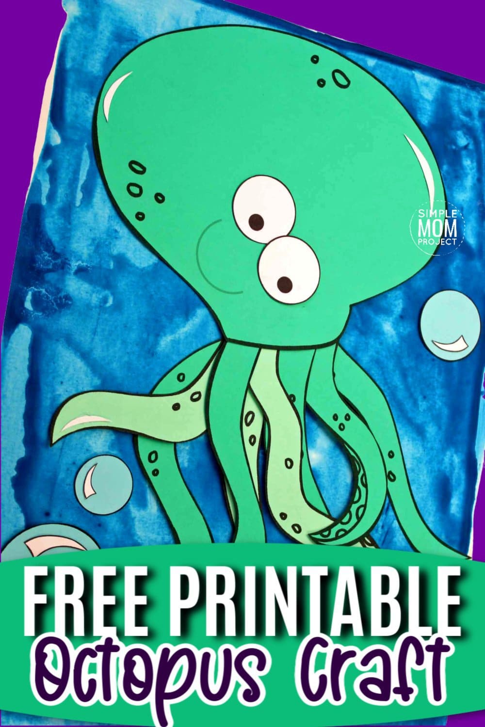Free Printable Ocean Animal Octopus Crafts for kids of all ages, including preschoolers and toddlers