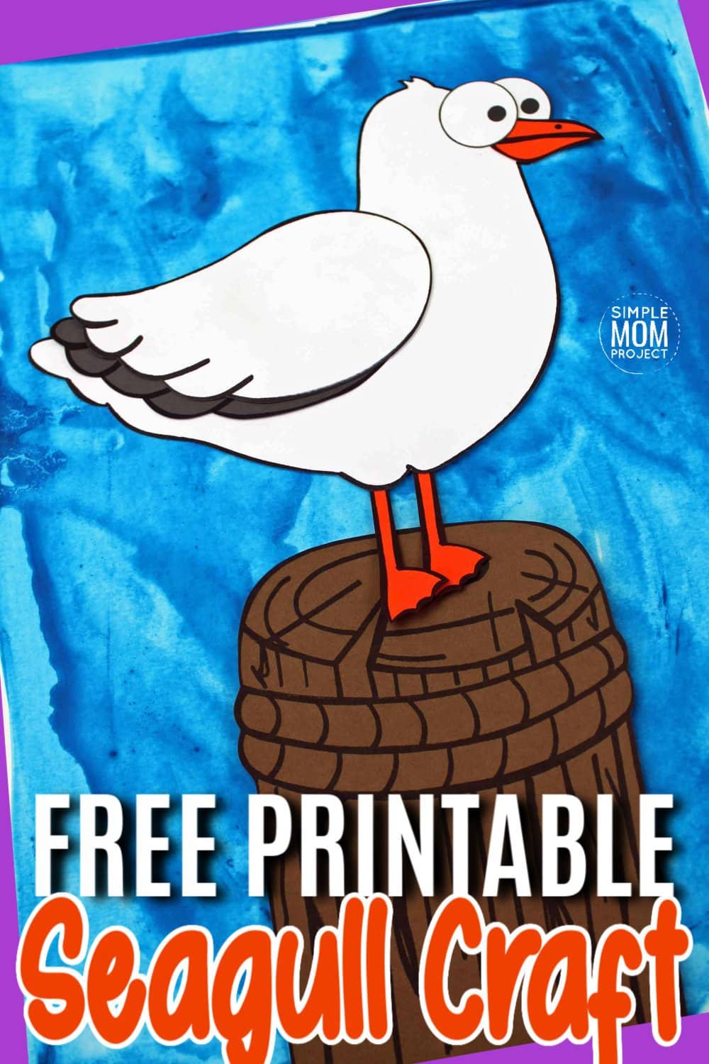 Free Printable Ocean Animal Seagull Crafts for kids of all ages, including preschoolers and toddlers