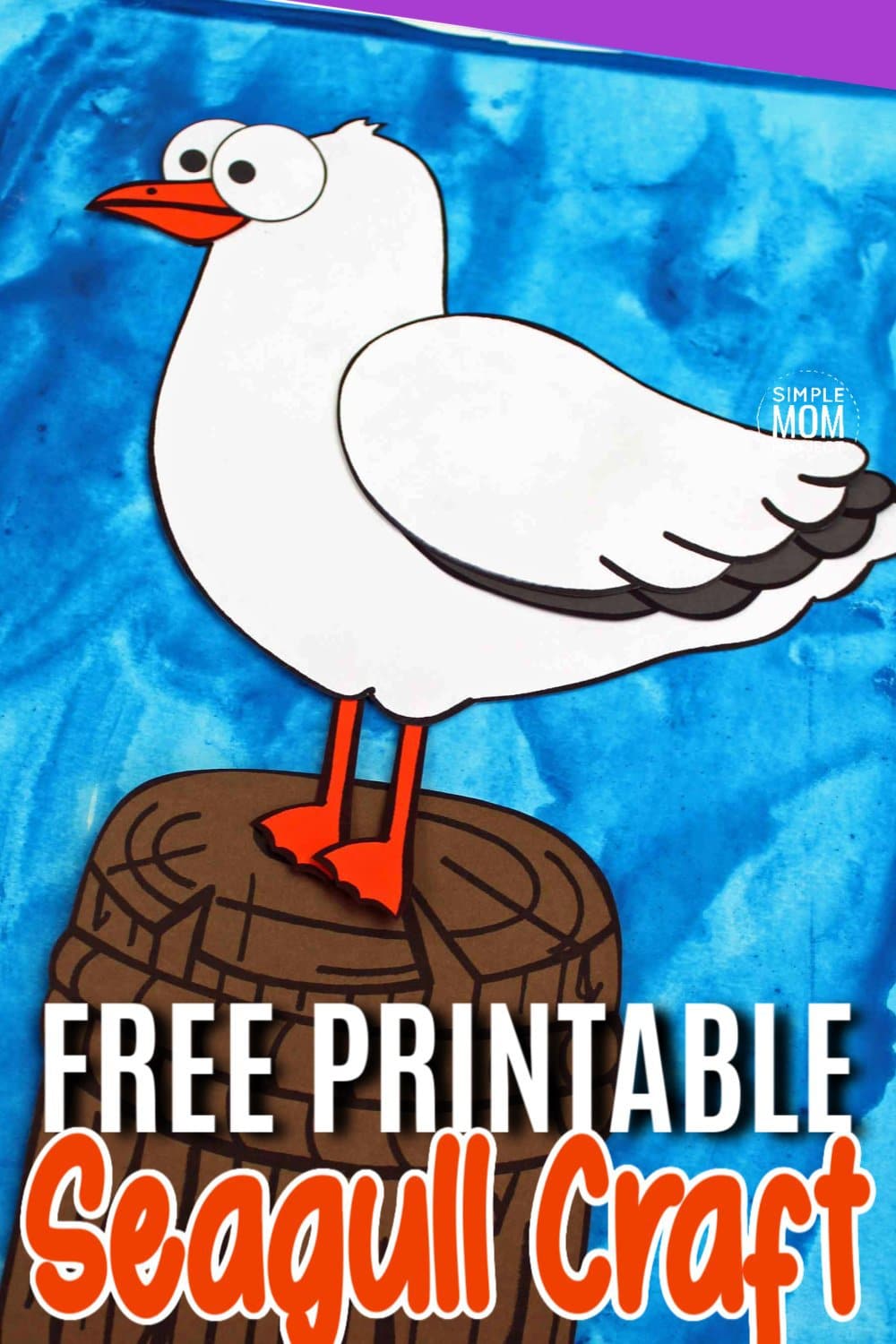 Free Printable Ocean Animal Seagull Crafts for kids of all ages, including preschoolers and toddlers