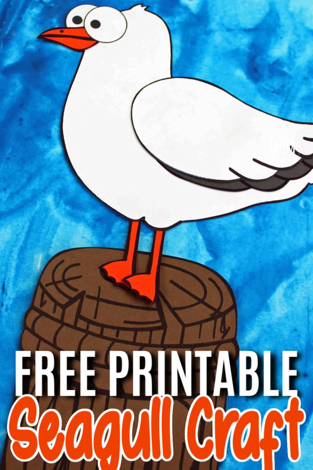 Free Printable Ocean Animal Seagull Crafts for kids of all ages, including preschoolers and toddlers