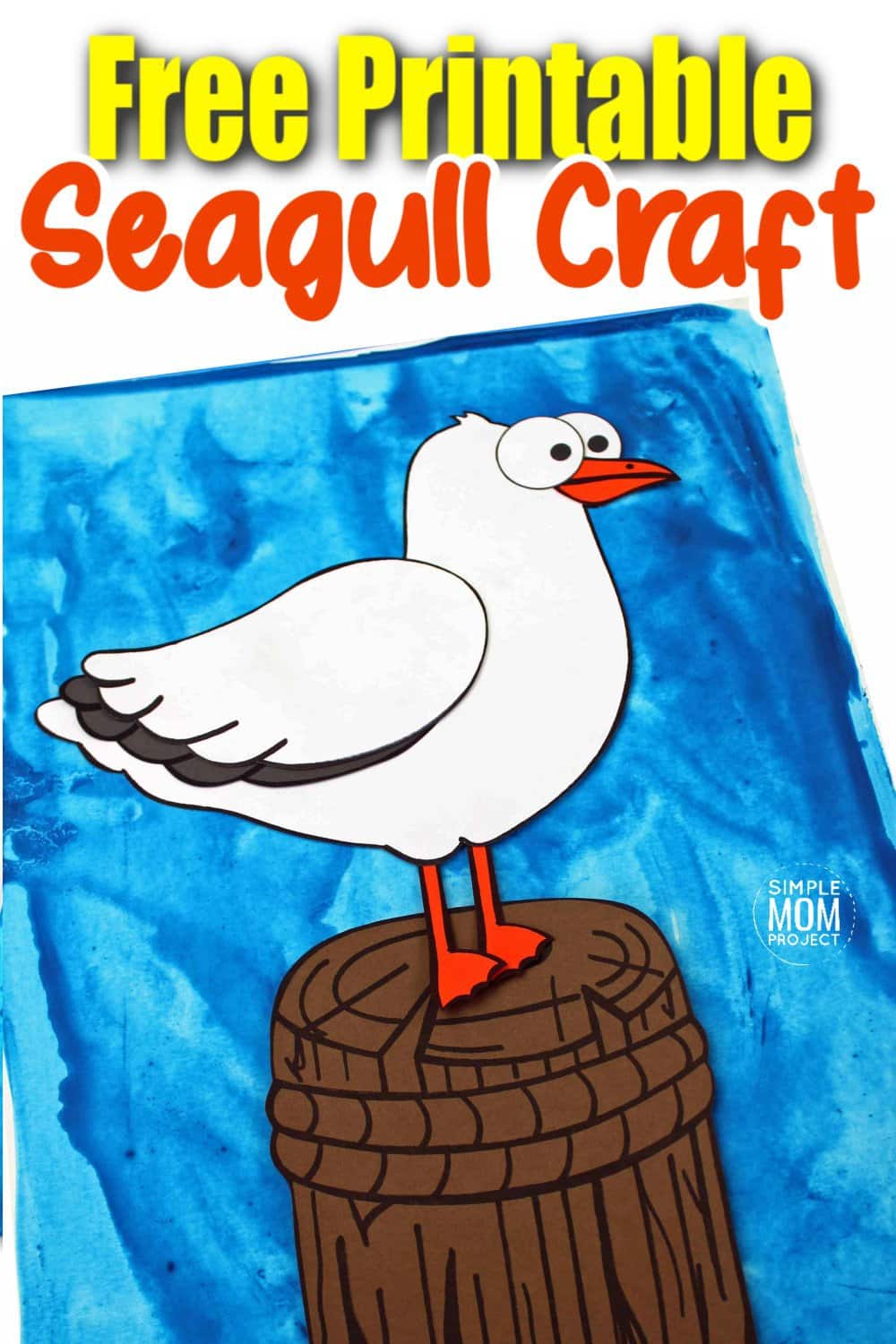 Free Printable Ocean Animal Seagull Crafts for kids of all ages, including preschoolers and toddlers