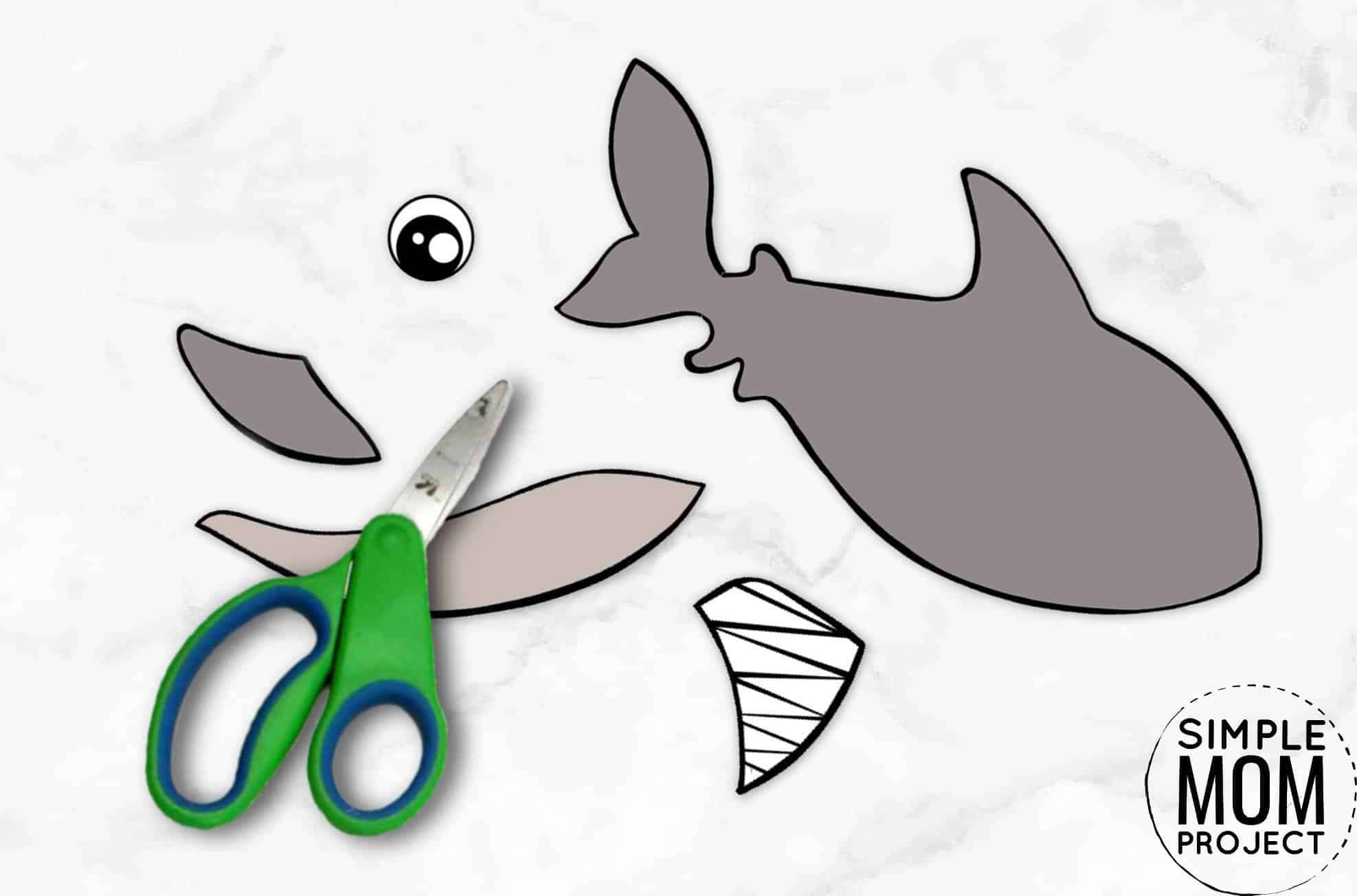 Free Printable Ocean Animal Shark Crafts for kids of all ages, including preschoolers and toddlers