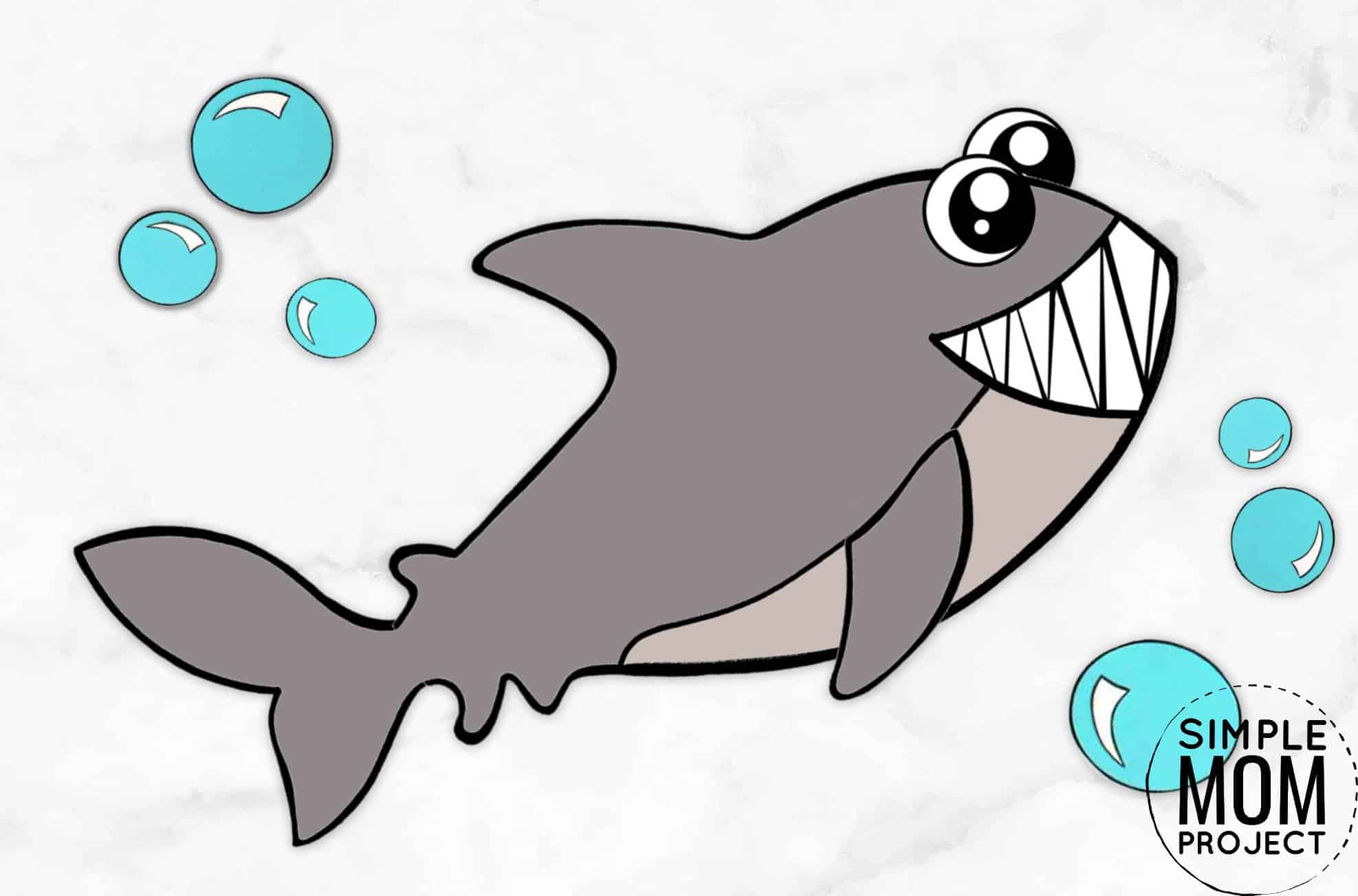 Free Printable Ocean Animal Shark Crafts for kids of all ages, including preschoolers and toddlers