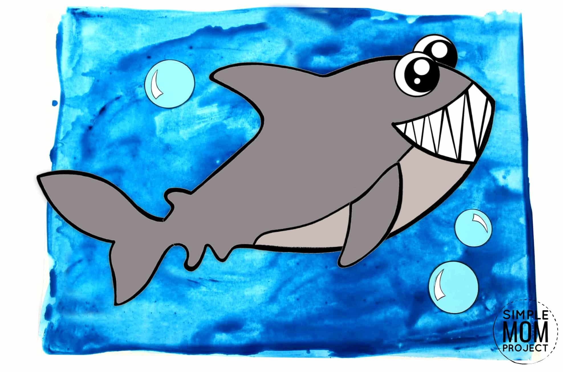 Free Printable Ocean Animal Shark Crafts for kids of all ages, including preschoolers and toddlers