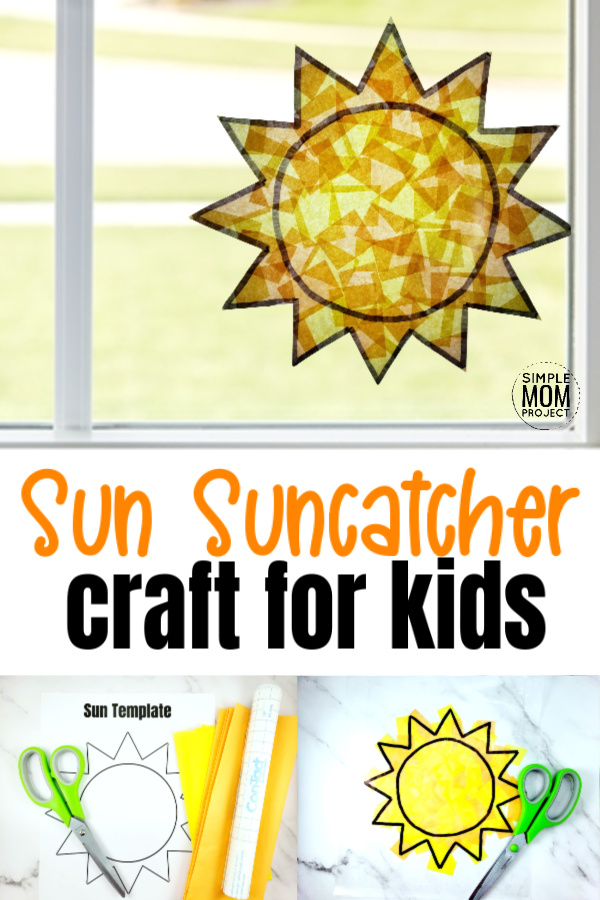 Easy Diy Suncatcher Sun craft for Kids, preschoolers, toddlers and adults