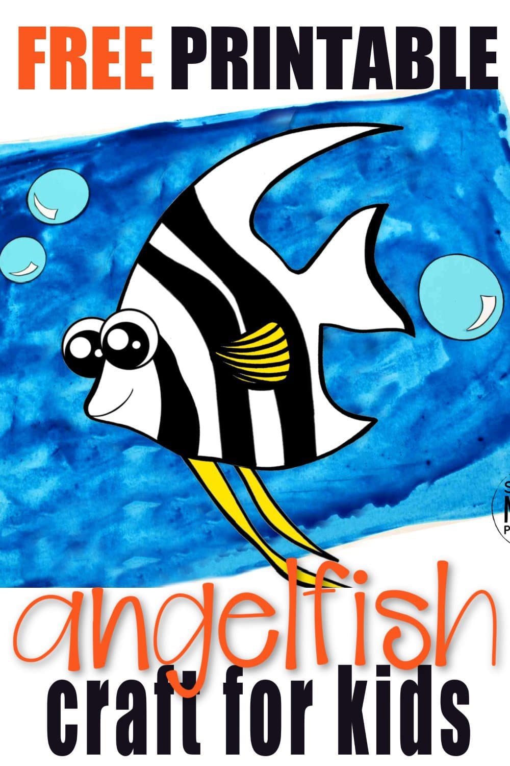 Free Printable Angel Fish Ocean Animal Craft for Kids, preschoolers and toddlers 1
