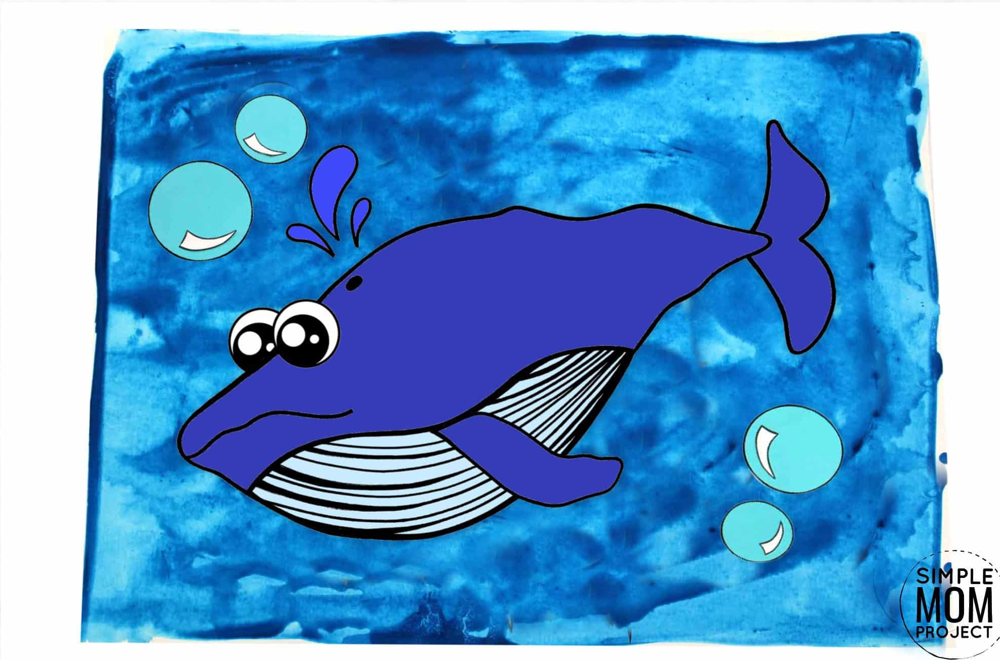 Free Printable Blue Whale Craft Ocean Animal Craft for Kids, preschoolers and toddlers