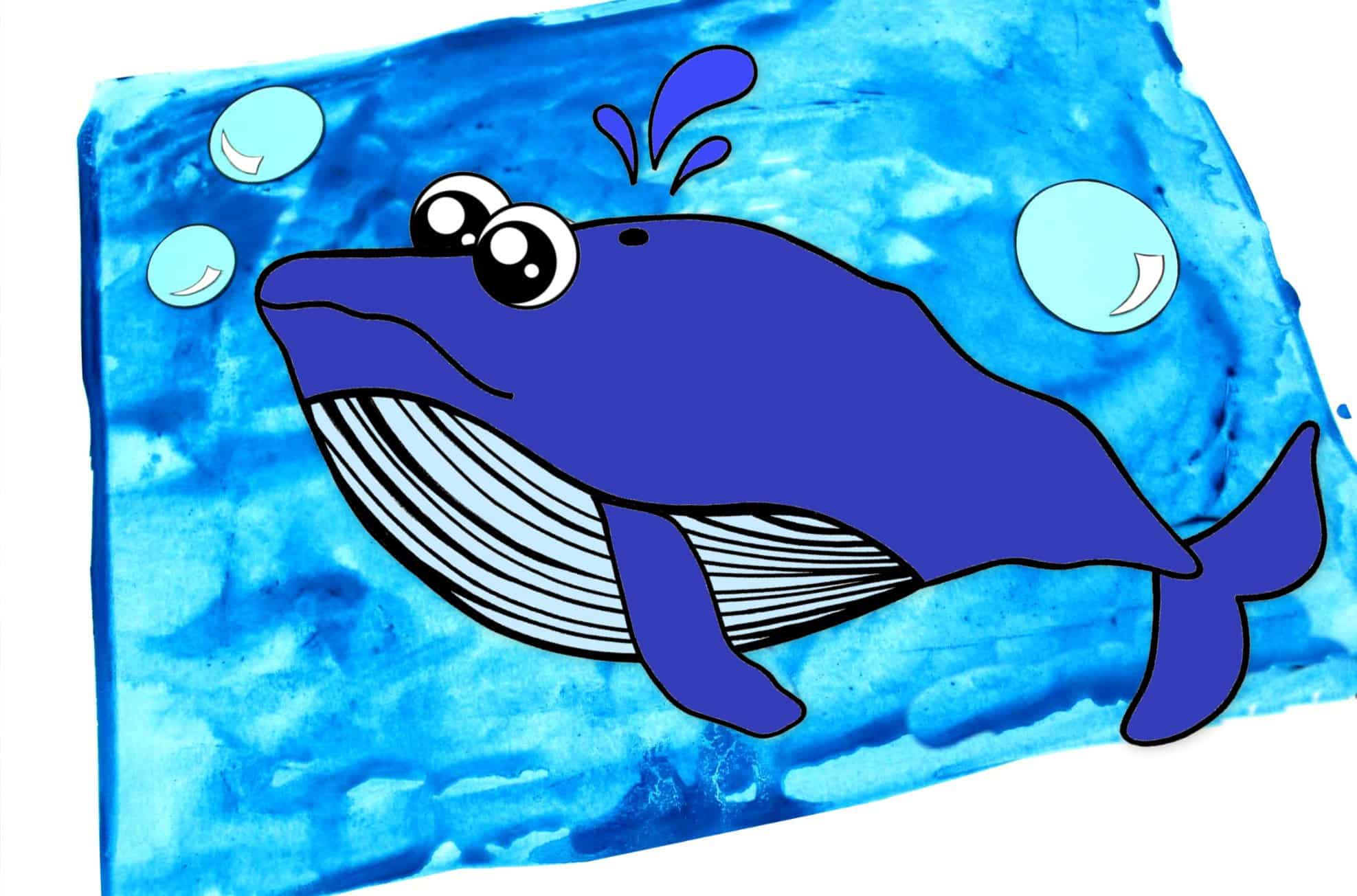 Free Printable Blue Whale Craft Ocean Animal Craft for Kids, preschoolers and toddlers