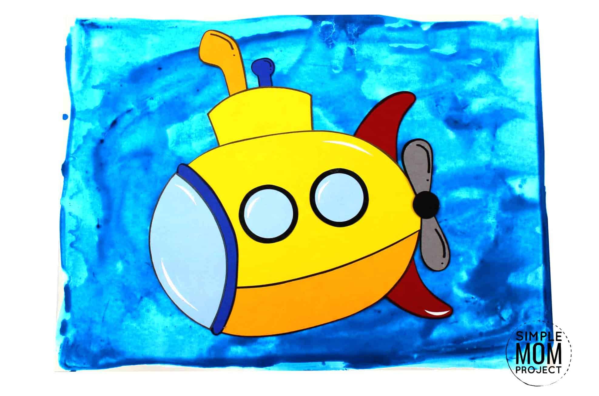 Free Printable Submarine Ocean Animal Craft for Kids, preschoolers and toddlers