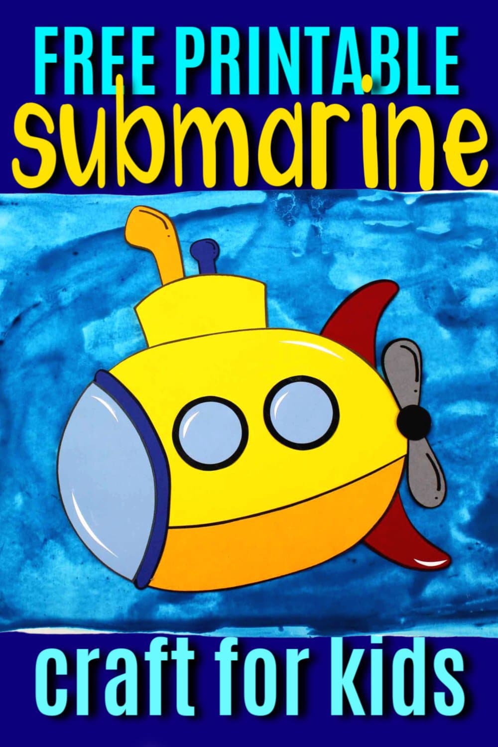 Free Printable Submarine Ocean Animal Craft for Kids, preschoolers and toddlers
