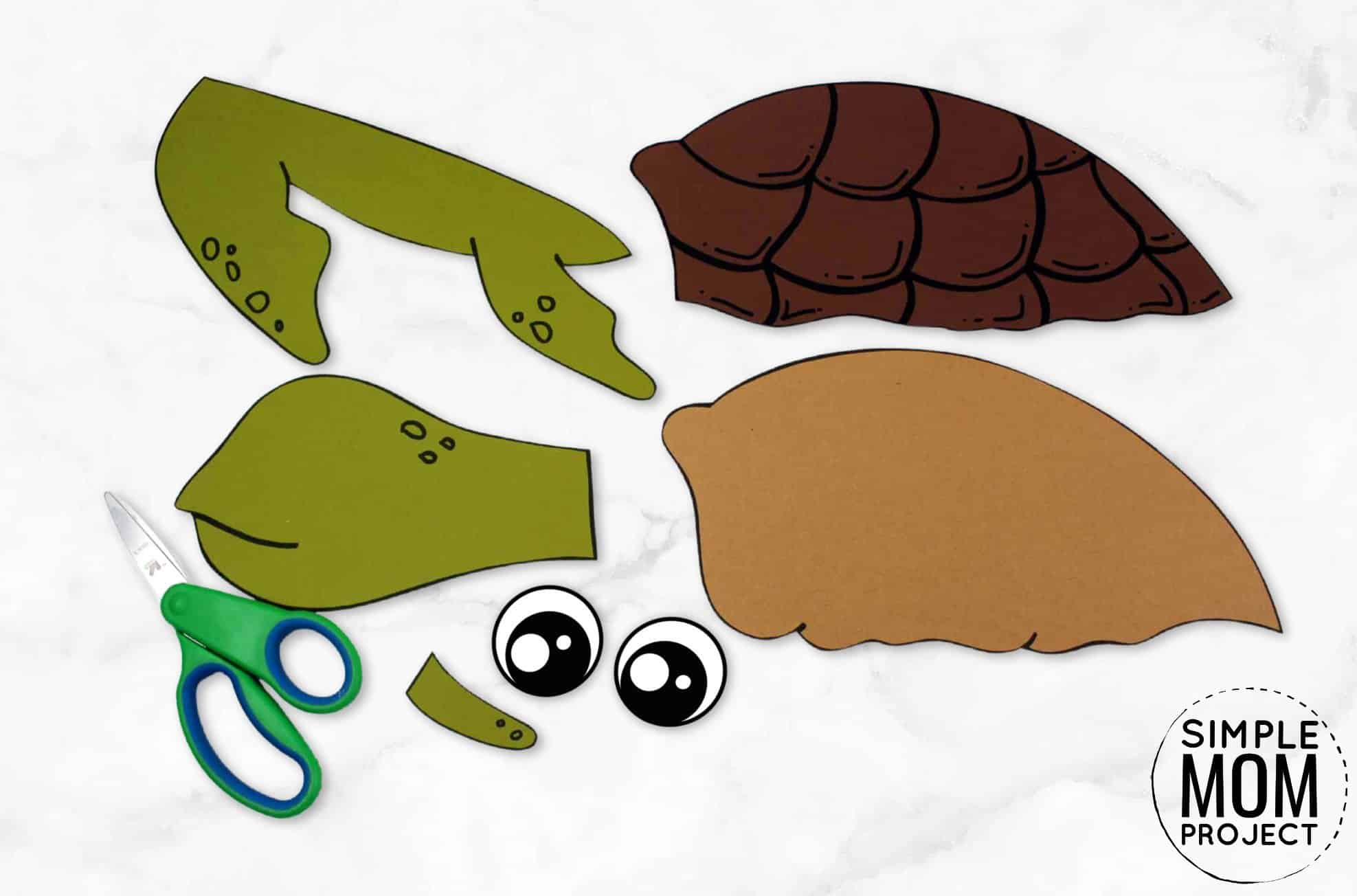 Free Printable Turtle Ocean Animal Craft for Kids, preschoolers and toddlers 